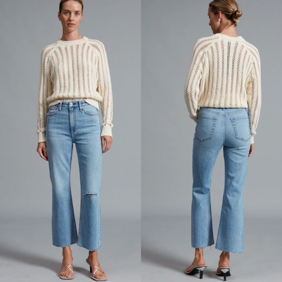 NWT Anthropologie Rag & Bone Casey High Rise Ankle Flare Jeans - Picture 3 of 7